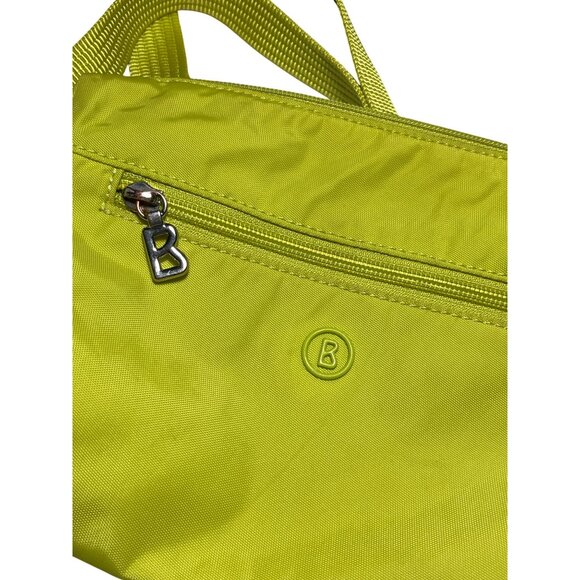 Müller & Meirer Yellow Nylon Crossbody Bag W/ Adjustable Strap & Zipper Pockets - Picture 9 of 9
